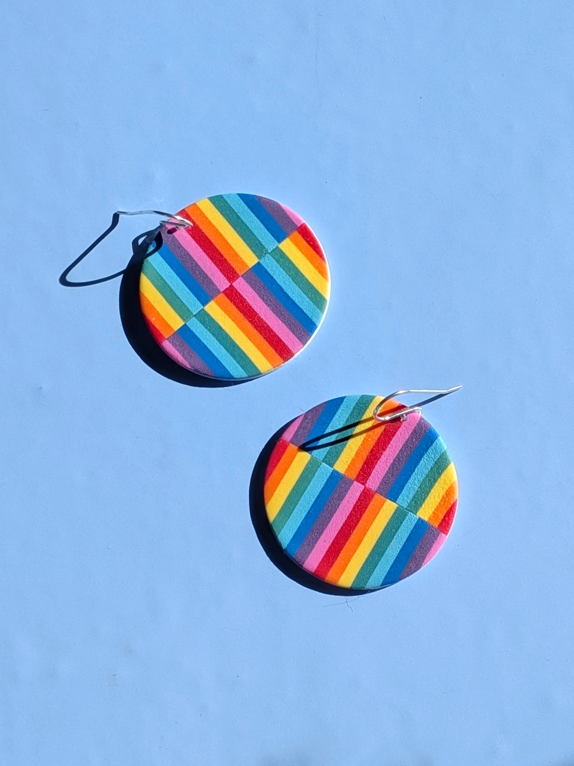Rainbow Circle Dangles