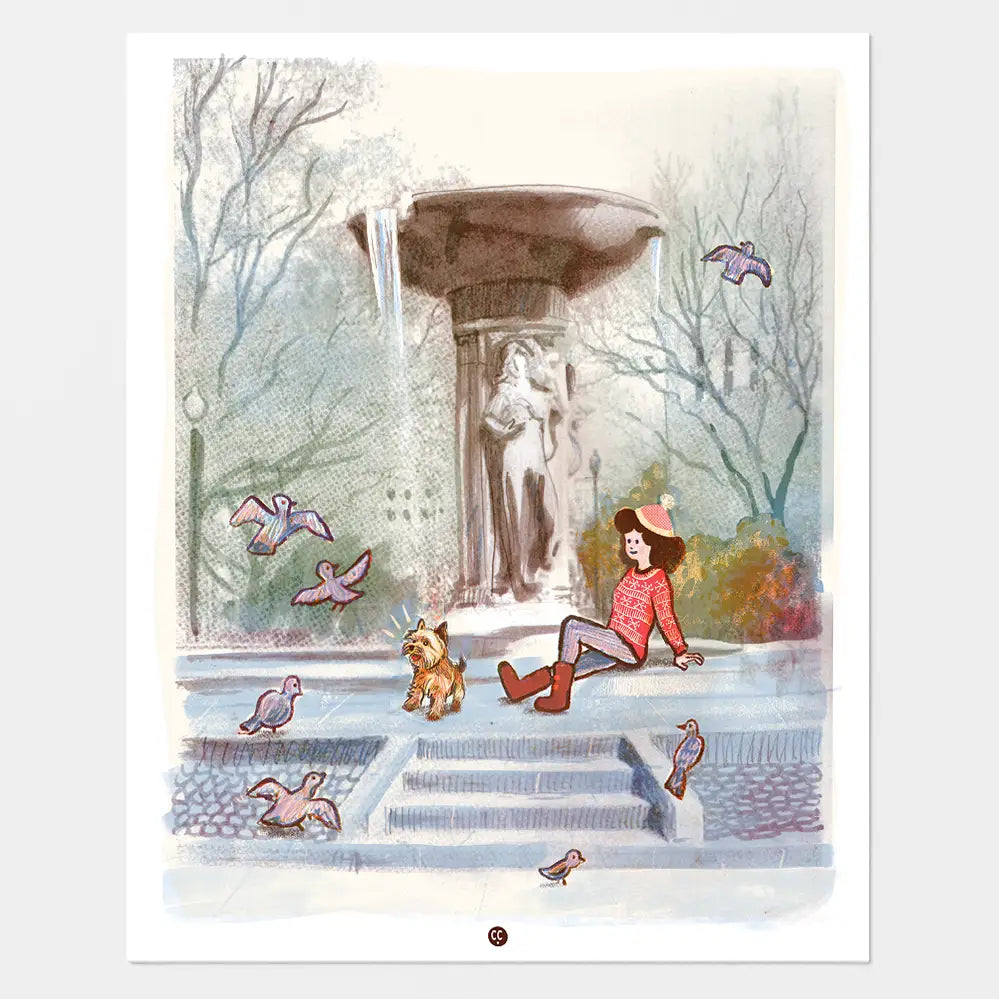 Postcard - Dupont Circle in Winter