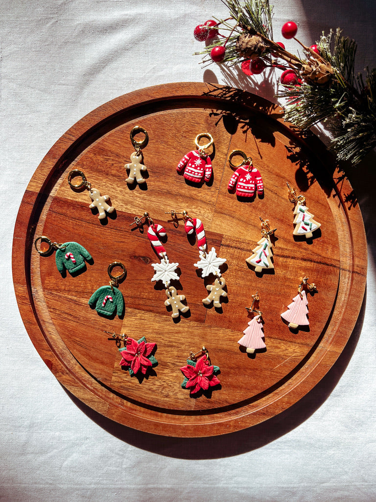 Gingerbread Huggie Earrings