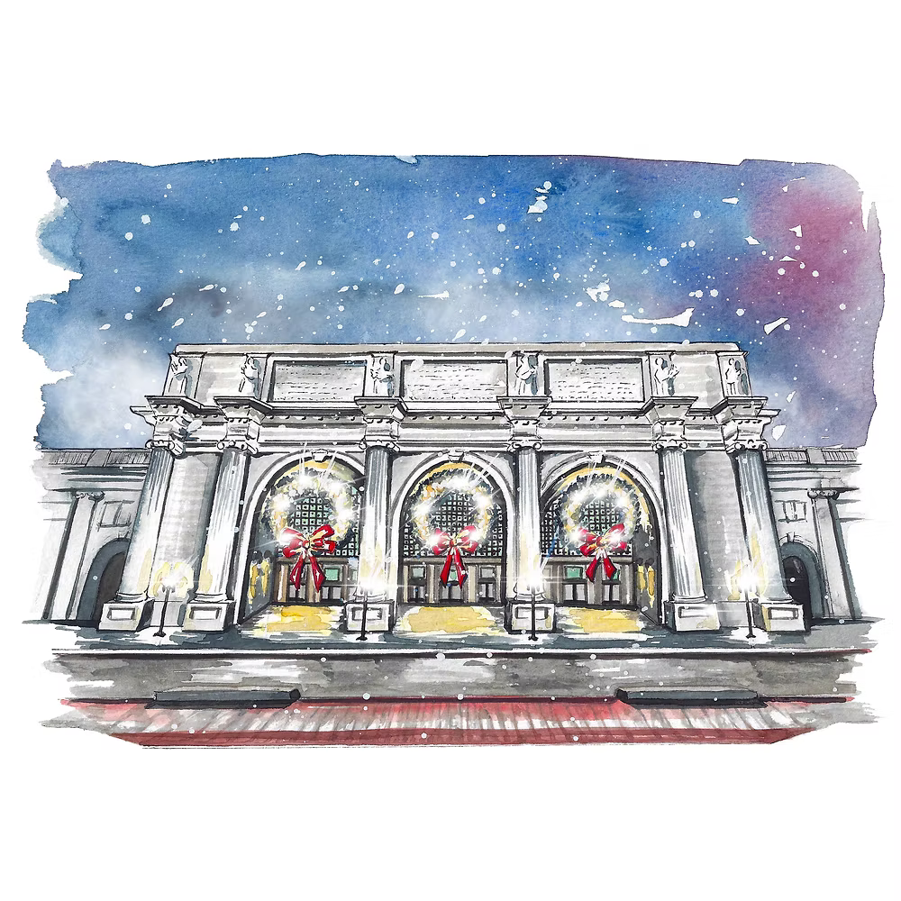 Holiday Watercolor Cards (Various Designs)