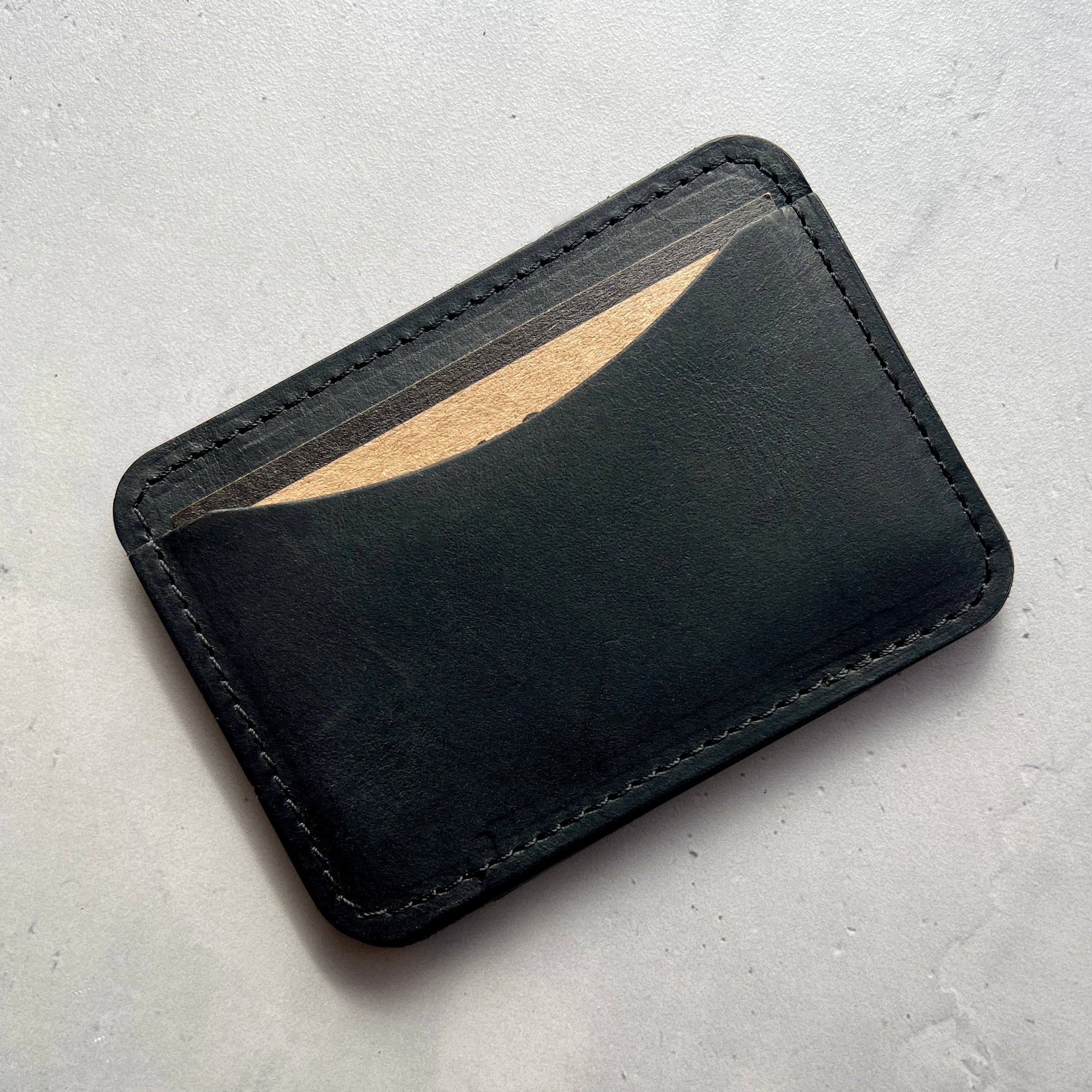 Leather Two Pocket Slide Wallet