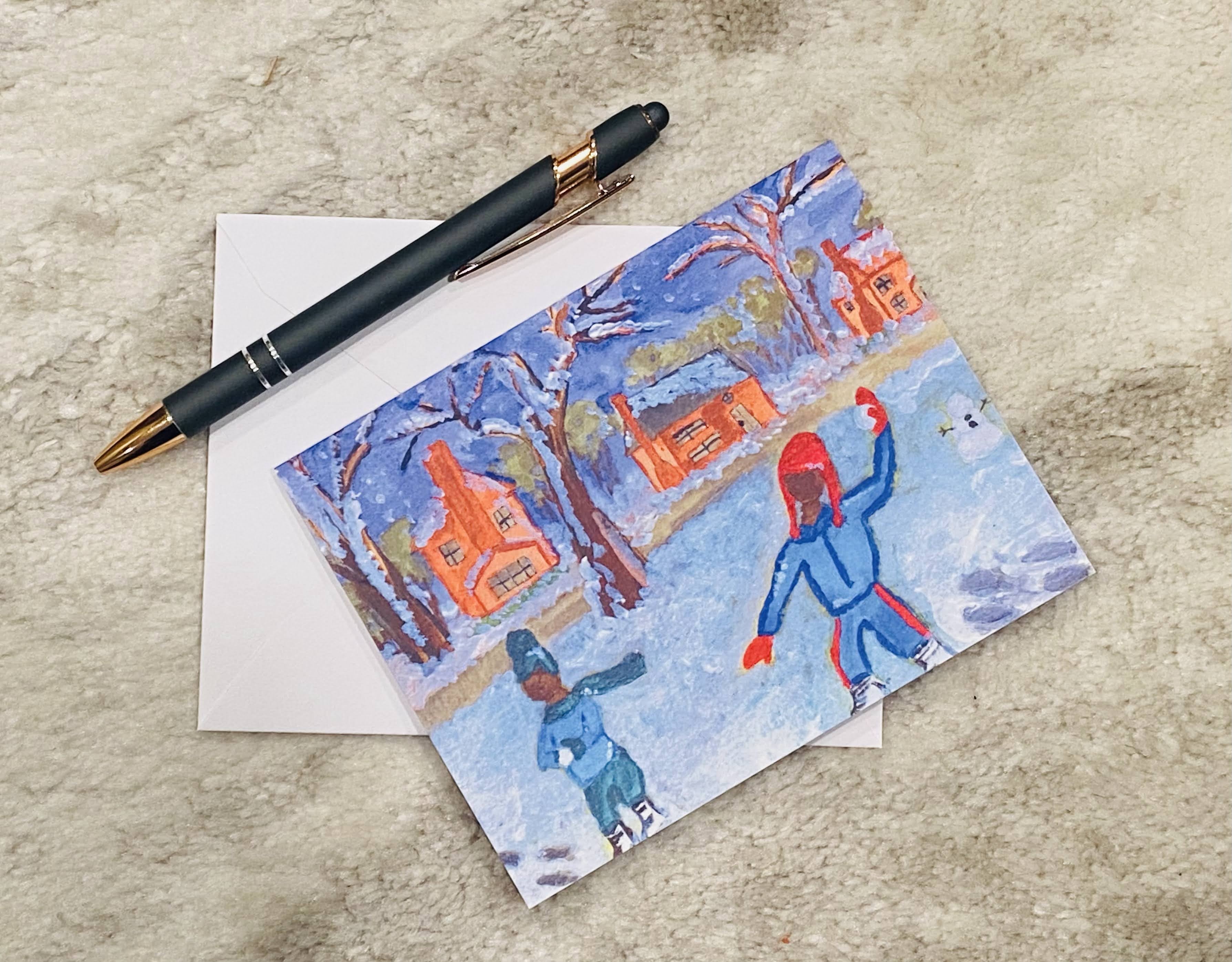 Snow Day Holiday Greeting Card