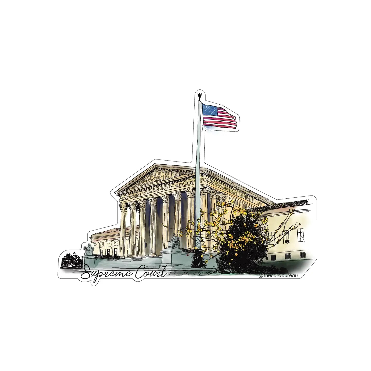 Supreme Court Hand Drawn Sticker