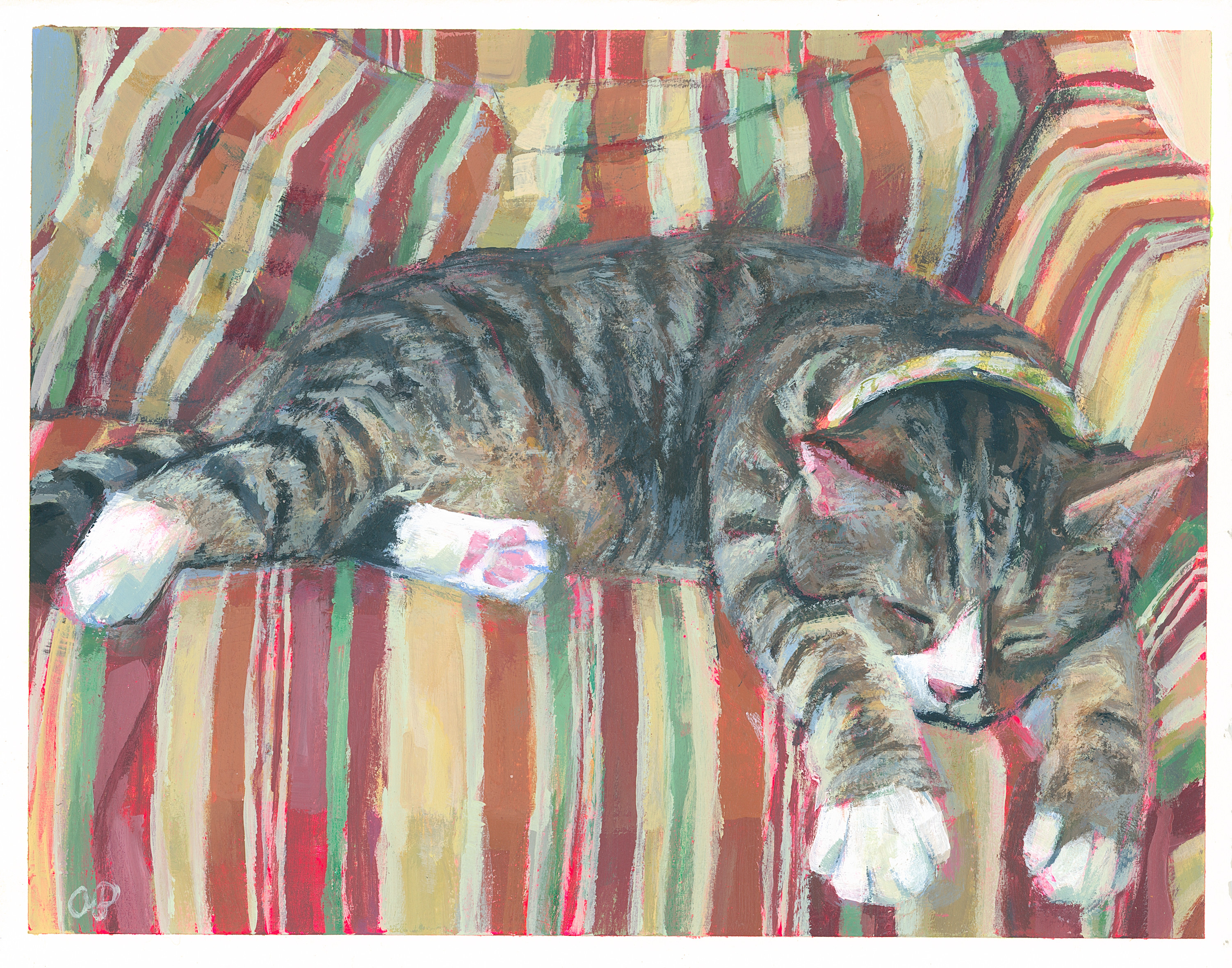 Tabby in the Chair Print