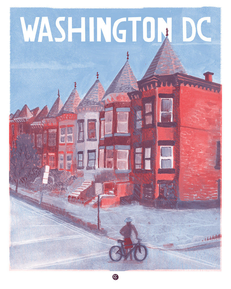 Postcard - Row Houses of Washington DC
